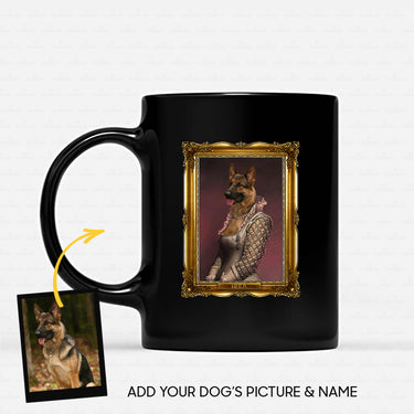 Personalized Dog Gift Idea - Royal Dog's Portrait 24 For Dog Lovers - Black Mug